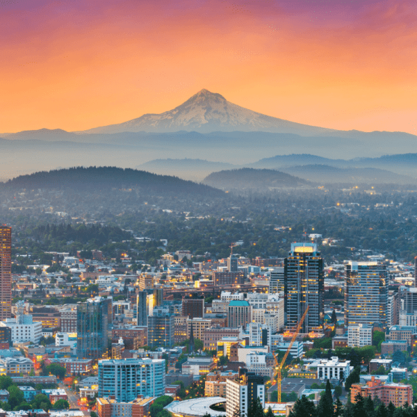 portland sunset view