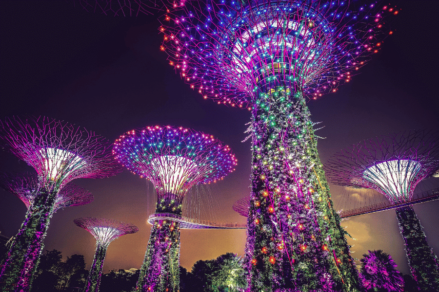 Tivoli garden lights in Copenhagen
