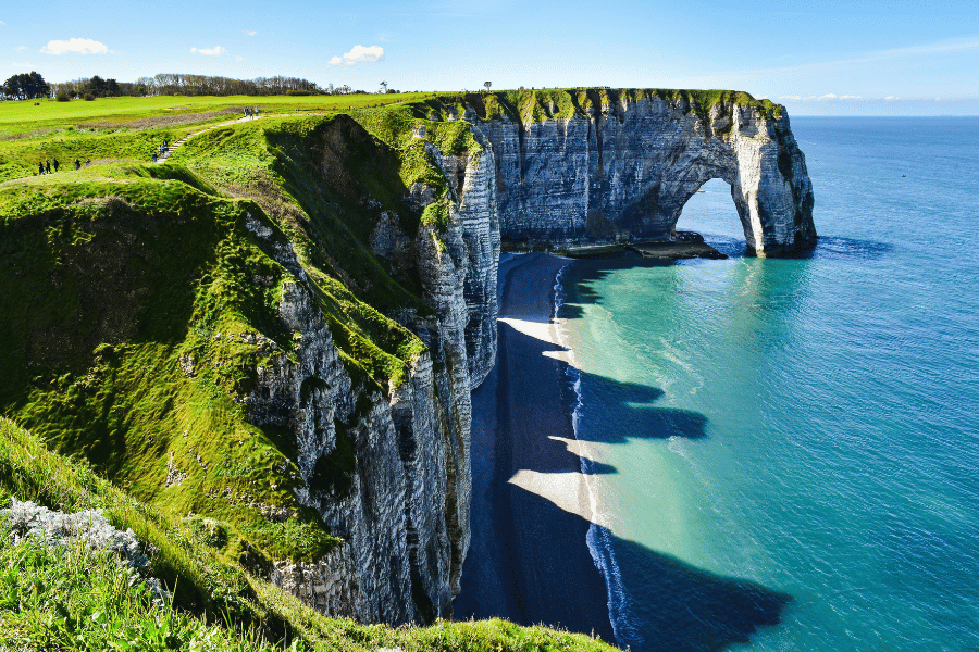 Etretat cliffs in France