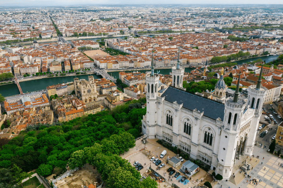 Lyon view from notre dame